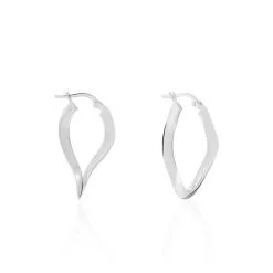 Histoire D'Or Créoles Argent Blanc Olivia