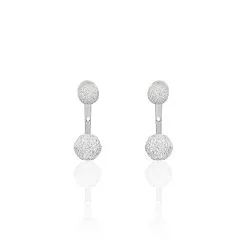 Histoire D'Or Bijoux D'oreilles Rosely Argent Blanc