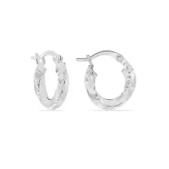 Histoire D'Or Créoles Argent Blanc Diane -Boucles d'oreilles pendantes Soldes Boutique FAOFBW00U6 view2