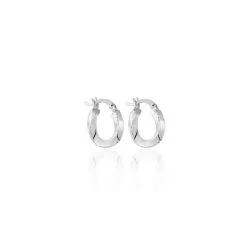 Histoire D'Or Créoles Argent Blanc Ava -Boucles d'oreilles pendantes Soldes Boutique FAOFBW00U8 view1