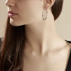 Histoire D'Or Créoles Argent Blanc Diane -Boucles d'oreilles pendantes Soldes Boutique FAOFBW00UB model0