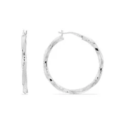 Histoire D'Or Créoles Argent Blanc Diane -Boucles d'oreilles pendantes Soldes Boutique FAOFBW00UD view2