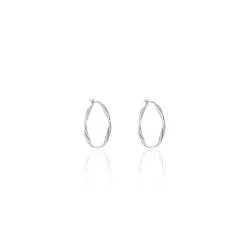 Histoire D'Or Créoles Argent Blanc Charlie -Boucles d'oreilles pendantes Soldes Boutique FAOFBW00UF view1