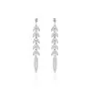 Histoire D'Or Boucles D'oreilles Pendantes Auxanne Argent Blanc