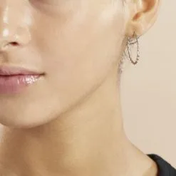 Histoire D'Or Créoles Argent Blanc Abie -Boucles d'oreilles pendantes Soldes Boutique FAOFBW00Y8 model0