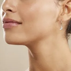 Histoire D'Or Créoles Elvyn Argent Blanc -Boucles d'oreilles pendantes Soldes Boutique FAOFBW00ZK model0