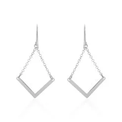Histoire D'Or Boucles D'oreilles Argent Blanc Lakia