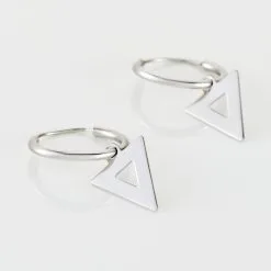 Histoire D'Or Creoles Elvyn Argent Blanc -Boucles d'oreilles pendantes Soldes Boutique FAOFBW011L view2