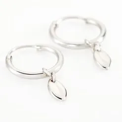 Histoire D'Or Créoles Argent Blanc Shelia -Boucles d'oreilles pendantes Soldes Boutique FAOFBW014Y view2