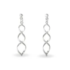 Histoire D'Or Boucles D'oreilles Pendantes Jolanda Argent Blanc