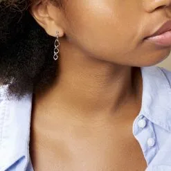 Histoire D'Or Boucles D'oreilles Pendantes Jolanda Argent Blanc -Boucles d'oreilles pendantes Soldes Boutique FAOFBW0751 model0