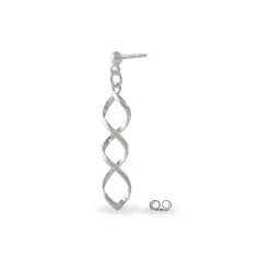 Histoire D'Or Boucles D'oreilles Pendantes Jolanda Argent Blanc -Boucles d'oreilles pendantes Soldes Boutique FAOFBW0751 view2
