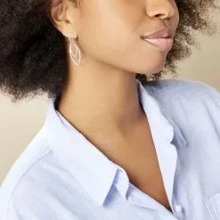 Histoire D'Or Boucles D'oreilles Pendantes Toupie Argent Blanc -Boucles d'oreilles pendantes Soldes Boutique FAOFBW0752 model1