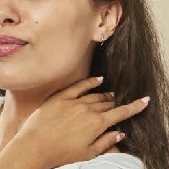 Histoire D'Or Boucles D'oreilles Puces Ivelyse Argent Blanc -Boucles d'oreilles pendantes Soldes Boutique FAOFBW0754 model0