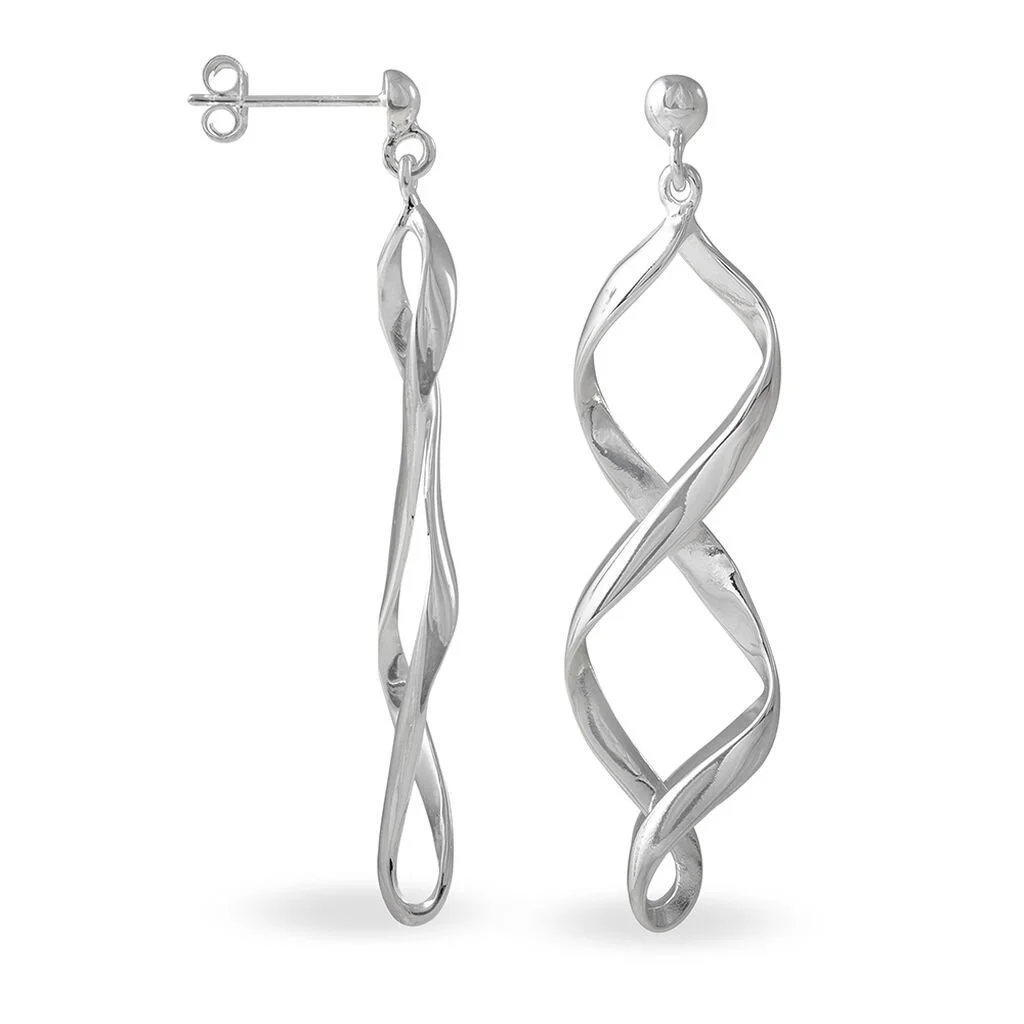 Histoire D'Or Boucles D'oreilles Pendantes Jolanda Argent Blanc 2 Histoire D'Or Boucles D'oreilles Pendantes Jolanda Argent Blanc – Image 2