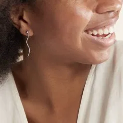 Histoire D'Or Boucles D'oreilles Pendantes Yaell Argent Blanc -Boucles d'oreilles pendantes Soldes Boutique FAOFBW0758 model0