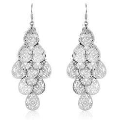 Histoire D'Or Boucles D'oreilles Pendantes Ismaelle Argent Blanc