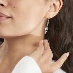 Histoire D'Or Boucles D'oreilles Pendantes Angelika Argent Blanc Pierre De Synthese -Boucles d'oreilles pendantes Soldes Boutique FAOFBXB174 model0