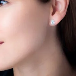 Histoire D'Or Boucles D'oreilles Puces Tania Argent Pierre De Synthese Et Oxyde -Boucles d'oreilles pendantes Soldes Boutique FAOFBXB182 model0