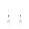 Histoire D'Or Boucles D'oreilles Pendantes Oumoul Argent Blanc Pierre De Synthese