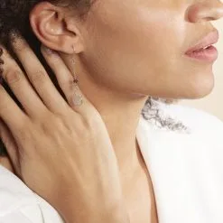 Histoire D'Or Boucles D'oreilles Pendantes Oumoul Argent Blanc Pierre De Synthese -Boucles d'oreilles pendantes Soldes Boutique FAOFBXI153 model0