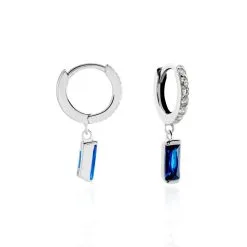 Histoire D'Or Créoles Argent Blanc Irenion Oxydes De Zirconium