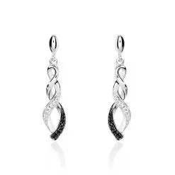 Histoire D'Or Boucles D'oreilles Pendantes Claudia Argent Blanc Oxyde De Zirconium