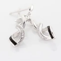 Histoire D'Or Boucles D'oreilles Pendantes Claudia Argent Blanc Oxyde De Zirconium -Boucles d'oreilles pendantes Soldes Boutique FAOFBZD257 view2