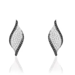 Histoire D'Or Boucles D'oreilles Pendantes Averill Argent Blanc Oxyde De Zirconium