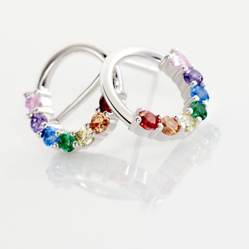 Histoire D'Or Boucles D'oreilles Puces Argent Blanc Giustino Oxydes De Zirconium 3 Histoire D'Or Boucles D'oreilles Puces Argent Blanc Giustino Oxydes De Zirconium – Image 3