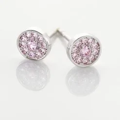 Histoire D'Or Boucles D'oreilles Puces Auxana Argent Blanc Oxyde De Zirconium -Boucles d'oreilles pendantes Soldes Boutique FAOFBZS053 view2