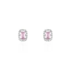 Histoire D'Or Boucles D'oreilles Puces Aladin Argent Blanc Oxyde De Zirconium