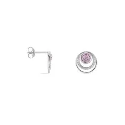 Histoire D'Or Boucles D'oreilles Puces Melvyn Argent Blanc Oxyde De Zirconium -Boucles d'oreilles pendantes Soldes Boutique FAOFBZS055 view1