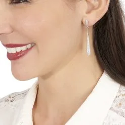 Histoire D'Or Boucles D'oreilles Pendantes Chandell Argent Blanc Oxyde De Zirconium -Boucles d'oreilles pendantes Soldes Boutique FAOFBZW086 model0