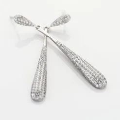 Histoire D'Or Boucles D'oreilles Pendantes Chandell Argent Blanc Oxyde De Zirconium -Boucles d'oreilles pendantes Soldes Boutique FAOFBZW086 view2