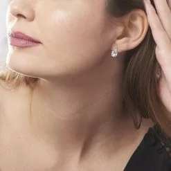 Histoire D'Or Boucles D'oreilles Puces Indian Drop Argent Blanc Oxyde De Zirconium -Boucles d'oreilles pendantes Soldes Boutique FAOFBZW0DV model0