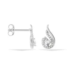 Histoire D'Or Boucles D'oreilles Puces Indian Drop Argent Blanc Oxyde De Zirconium -Boucles d'oreilles pendantes Soldes Boutique FAOFBZW0DV view1