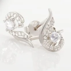 Histoire D'Or Boucles D'oreilles Puces Indian Drop Argent Blanc Oxyde De Zirconium -Boucles d'oreilles pendantes Soldes Boutique FAOFBZW0DV view2