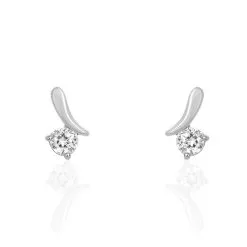 Histoire D'Or Boucles D'oreilles Pendantes April Argent Blanc Oxyde De Zirconium