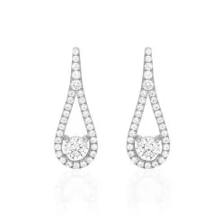Histoire D'Or Boucles D'oreilles Pendantes Antonietta Argent Oxyde De Zirconium