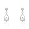 Histoire D'Or Boucles D'oreilles Puces Bethilda Argent Blanc Oxyde De Zirconium