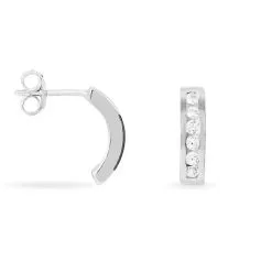 Histoire D'Or Créoles Tuna Rondes Argent Blanc Oxyde De Zirconium -Boucles d'oreilles pendantes Soldes Boutique FAOFBZW0KU view2