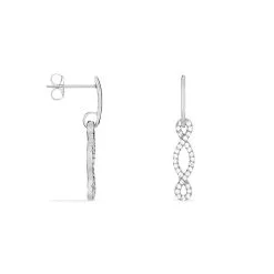 Histoire D'Or Boucles D'oreilles Pendantes Carla Argent Blanc Oxyde De Zirconium -Boucles d'oreilles pendantes Soldes Boutique FAOFBZW0LA view1