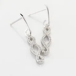 Histoire D'Or Boucles D'oreilles Pendantes Carla Argent Blanc Oxyde De Zirconium -Boucles d'oreilles pendantes Soldes Boutique FAOFBZW0LA view2