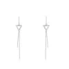 Histoire D'Or Boucles D'oreilles Pendantes Loria Argent Blanc Oxyde De Zirconium