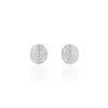 Histoire D'Or Boucles D'oreilles Puces Fidjy Argent Blanc Oxyde De Zirconium