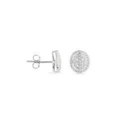 Histoire D'Or Boucles D'oreilles Puces Fidjy Argent Blanc Oxyde De Zirconium -Boucles d'oreilles pendantes Soldes Boutique FAOFBZW0QL view1