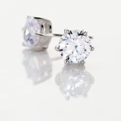 Histoire D'Or Boucles D'oreilles Puces Kylianna Argent Blanc Oxyde De Zirconium -Boucles d'oreilles pendantes Soldes Boutique FAOFBZW0X1 view2