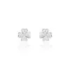 Histoire D'Or Boucles D'oreilles Puces Luce Argent Blanc Oxyde De Zirconium