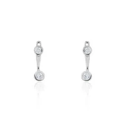 Histoire D'Or Bijoux D'oreilles Abha Argent Blanc Oxyde De Zirconium